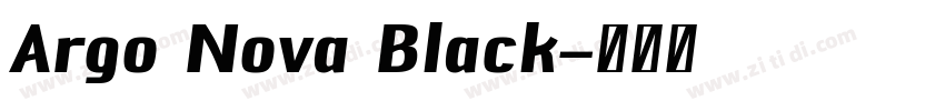 Argo Nova Black字体转换